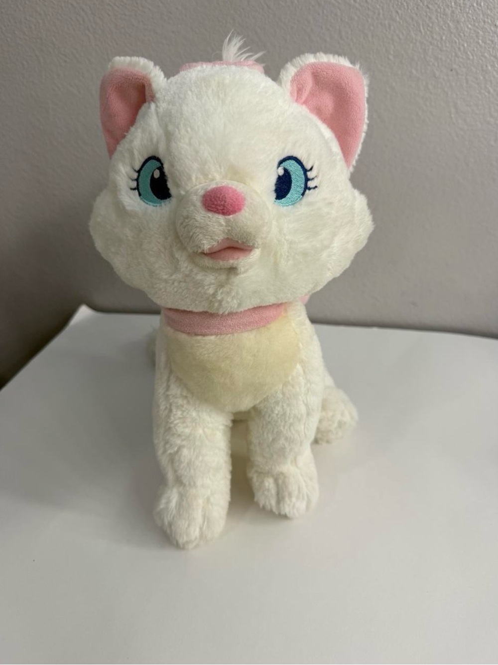 White & Pink Plush Kitten Stuffed Animal
